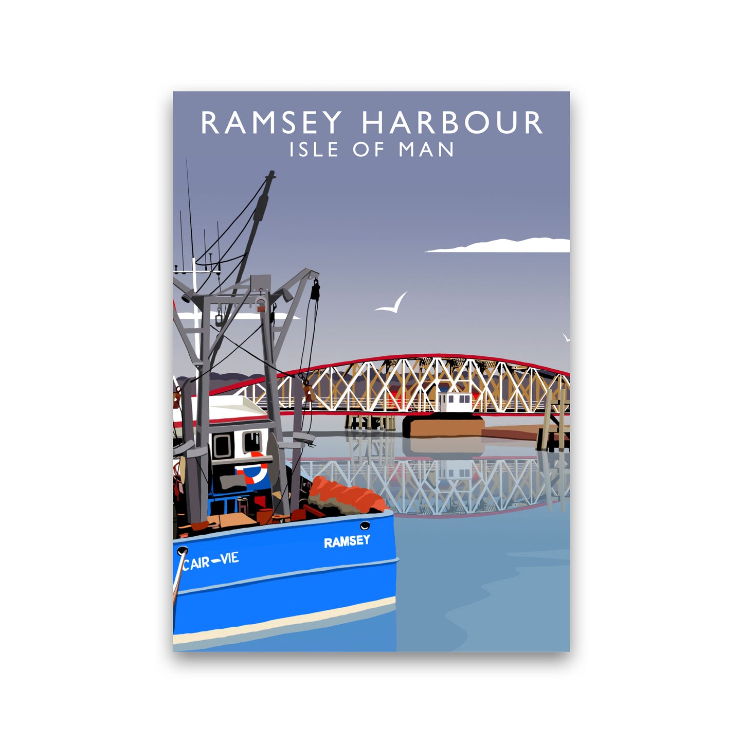 Ramsley Harbour Isle of Man Art Print by Richard O'Neill