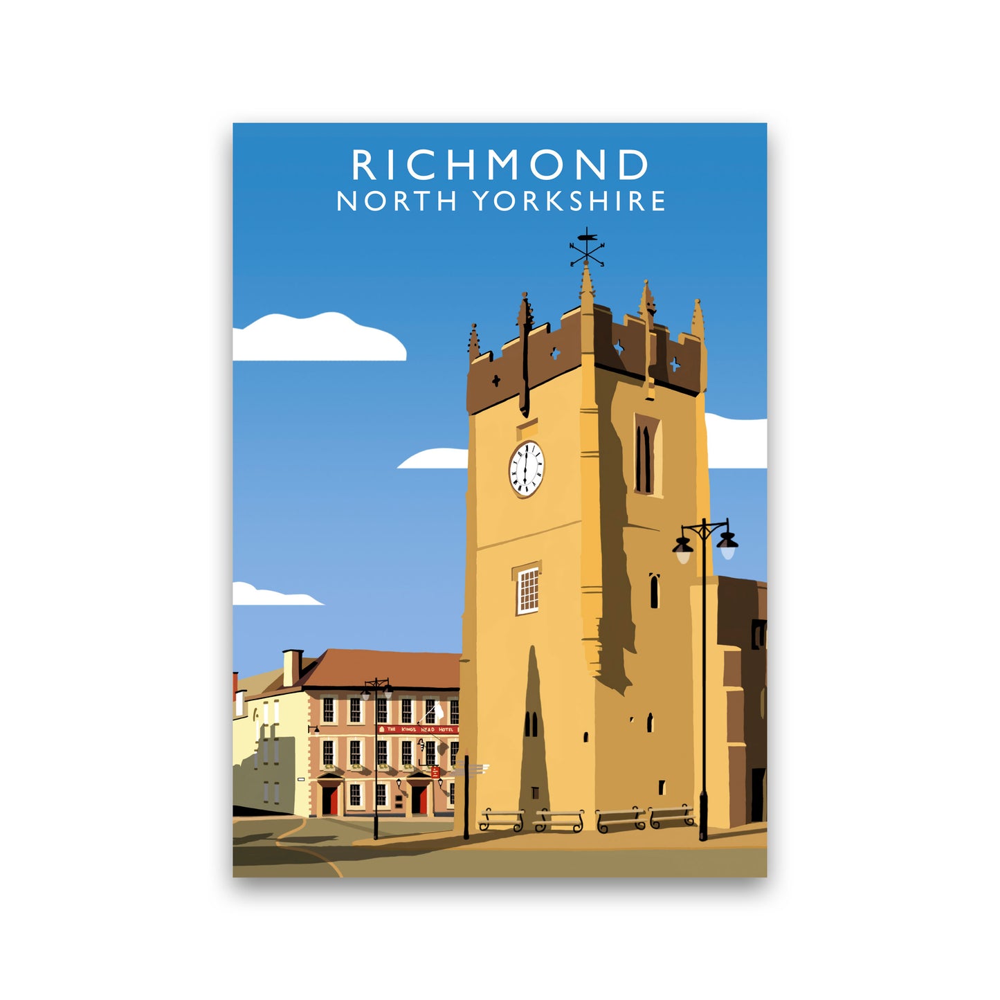 Richmond (Portrait) by Richard O'Neill Richard O'Neill Yorkshire Art Print