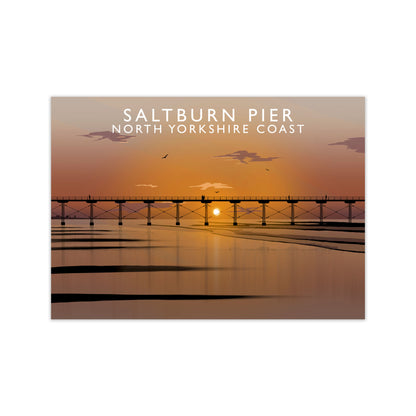 Saltburn Pier North Yorkshire Coast Art Print by Richard O'Neill