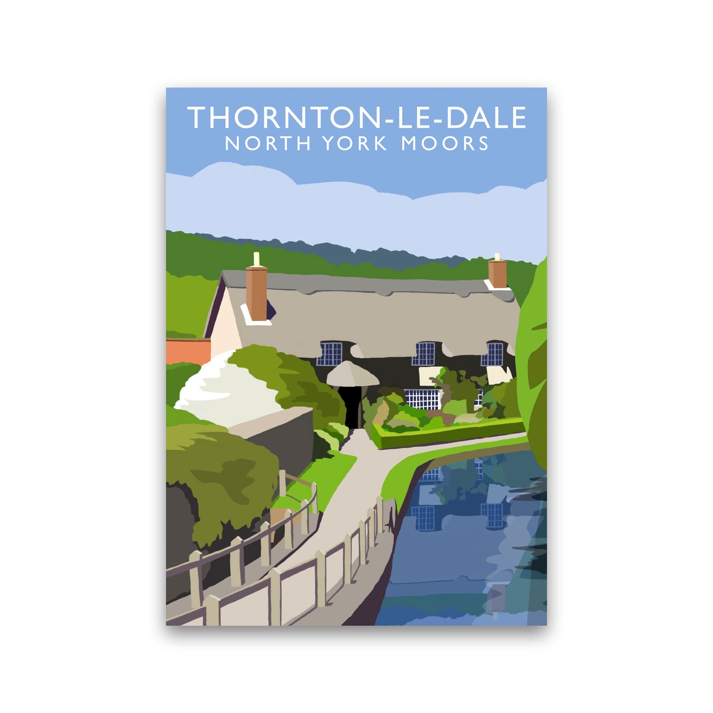 Thornton-Le-Dale (Portrait) by Richard O'Neill Yorkshire Art Print