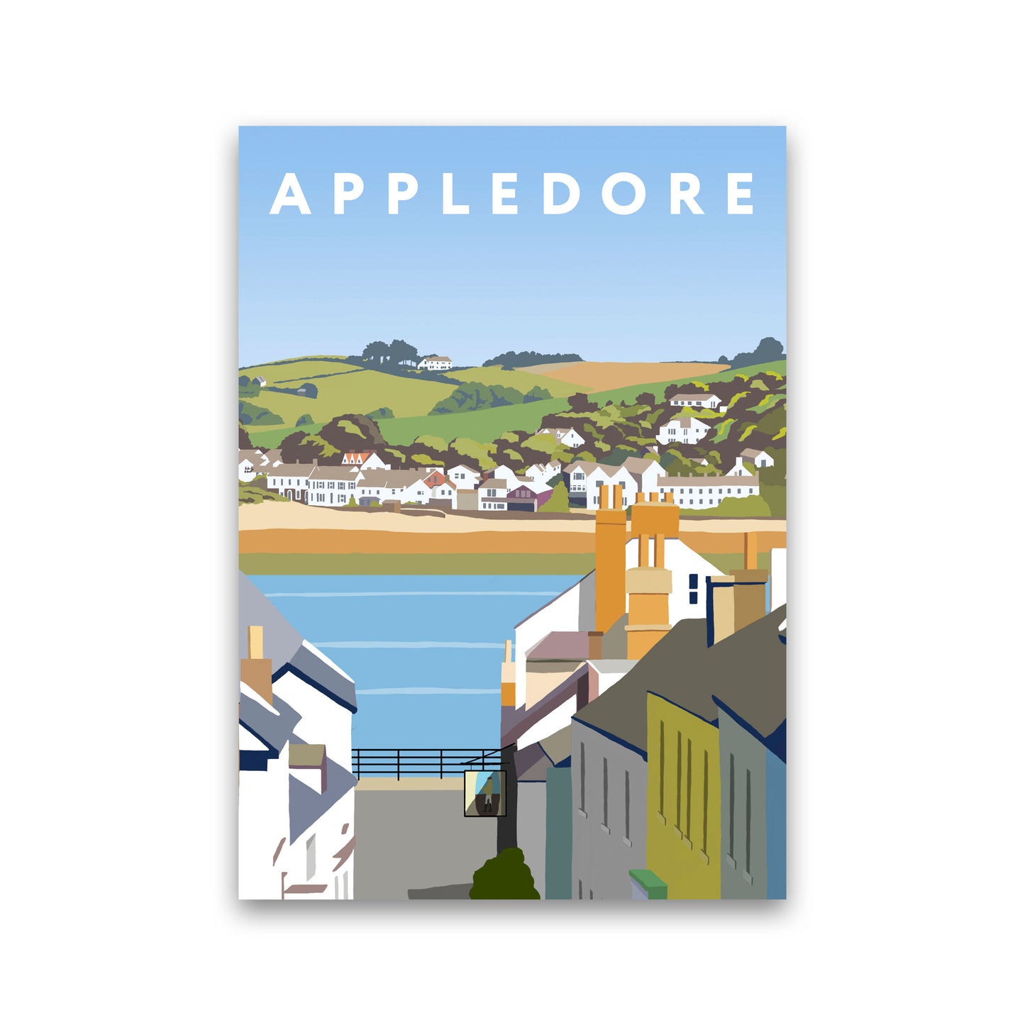 Appledore Framed Digital Art Print by Richard O'Neill