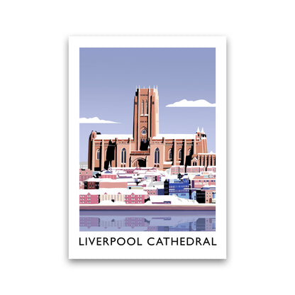 Liverpool Cathedral In Snow Portrait by Richard O'Neill