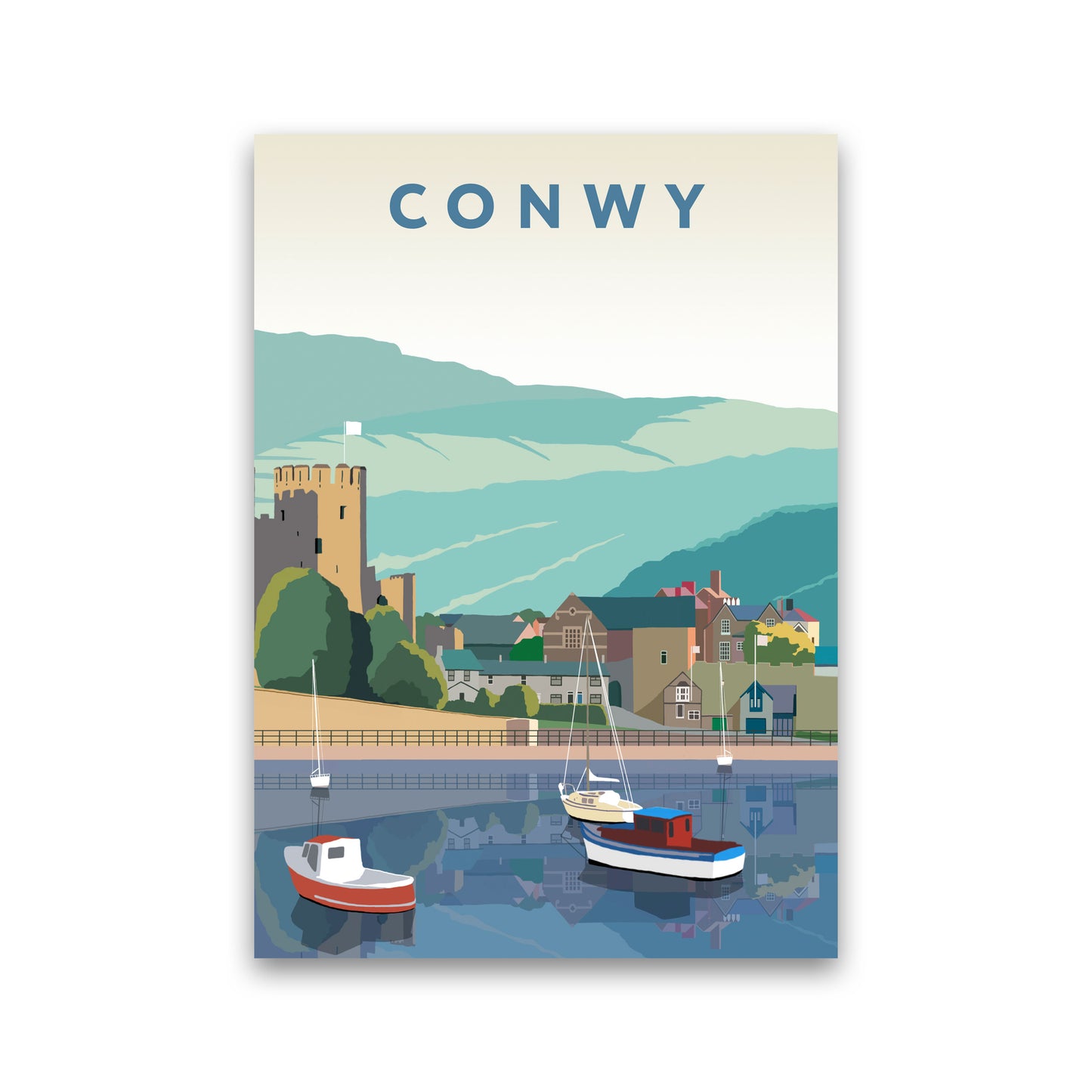 Conwy Art Portrait Print by Richard O'Neill