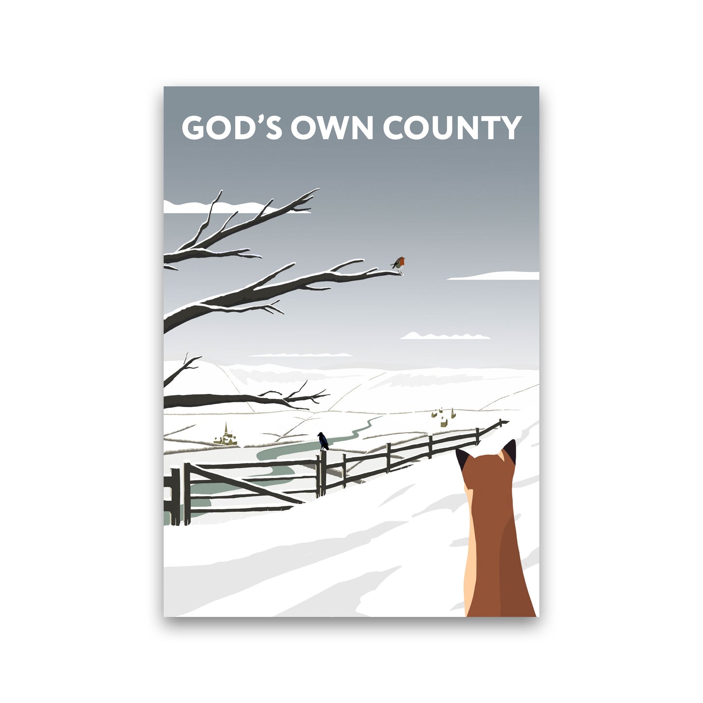 Gods Own County Snow Portrait by Richard O'Neill