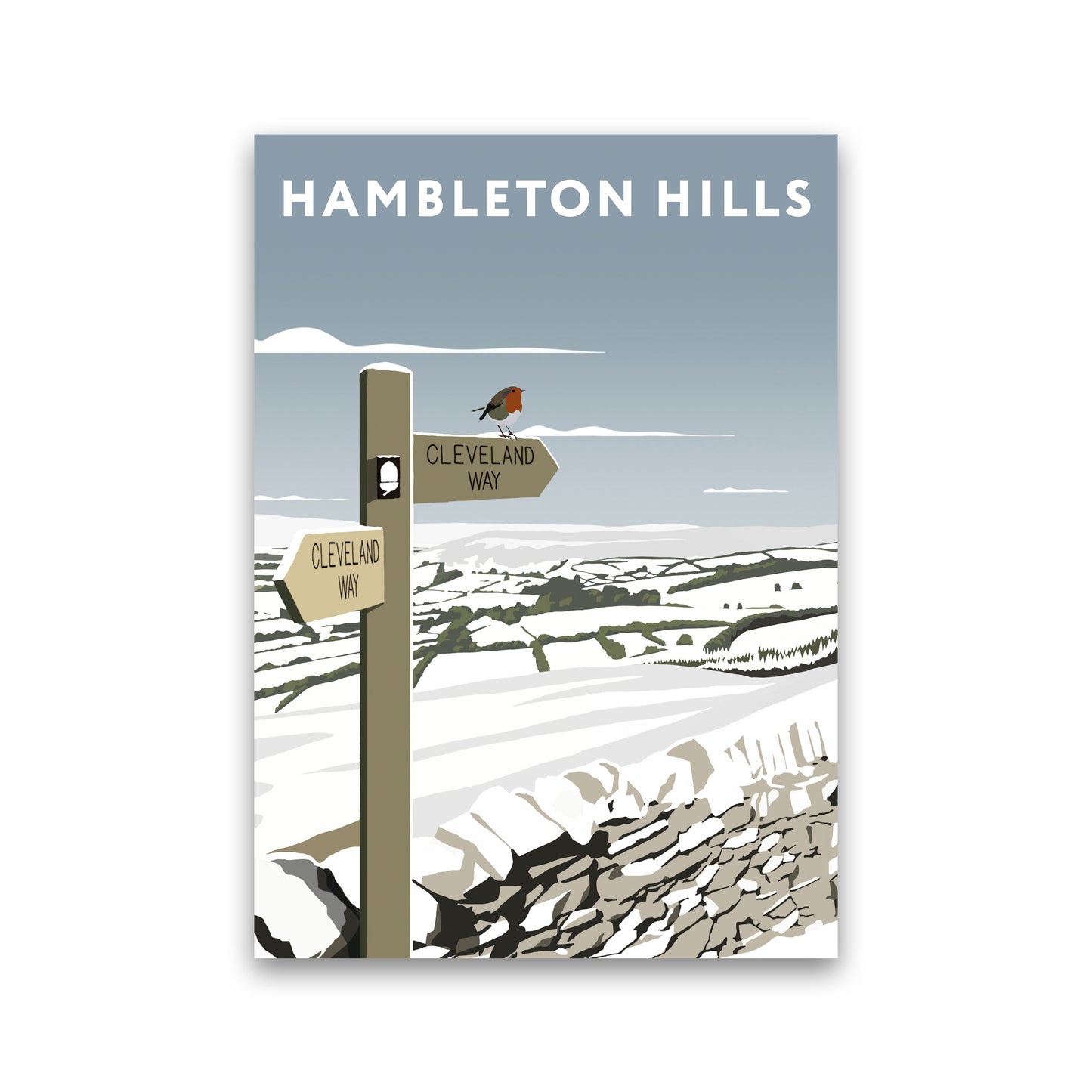 Hambleton Hills In Snow Portrait by Richard O'Neill