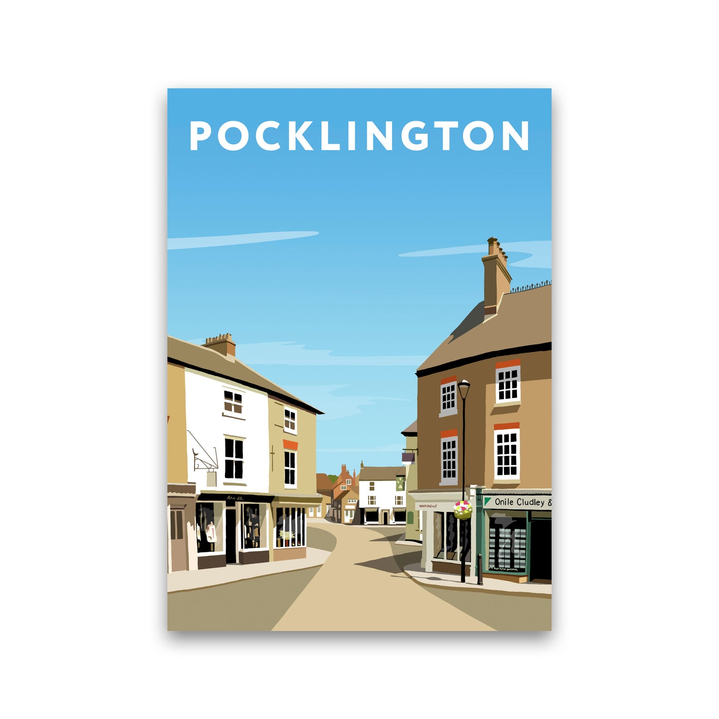 Pocklington Travel Art Print by Richard O'Neill, Framed Wall Art