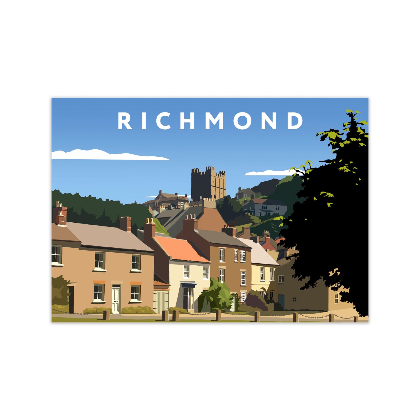 Richmond4 Travel Art Print by Richard O'Neill, Framed Wall Art