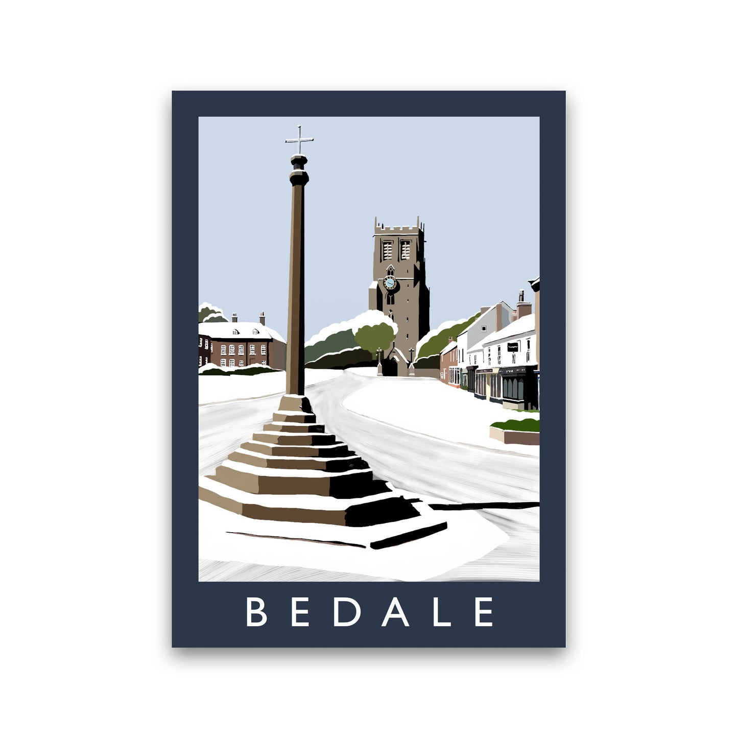 Bedale In Snow Portrait by Richard O'Neill