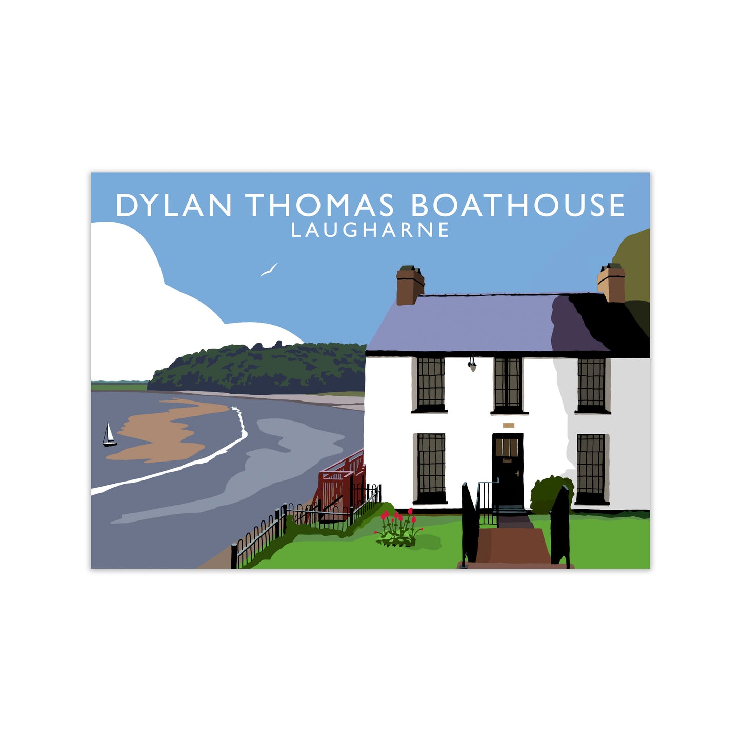 Dylan Thomas Boathouse Art Print by Richard O'Neill