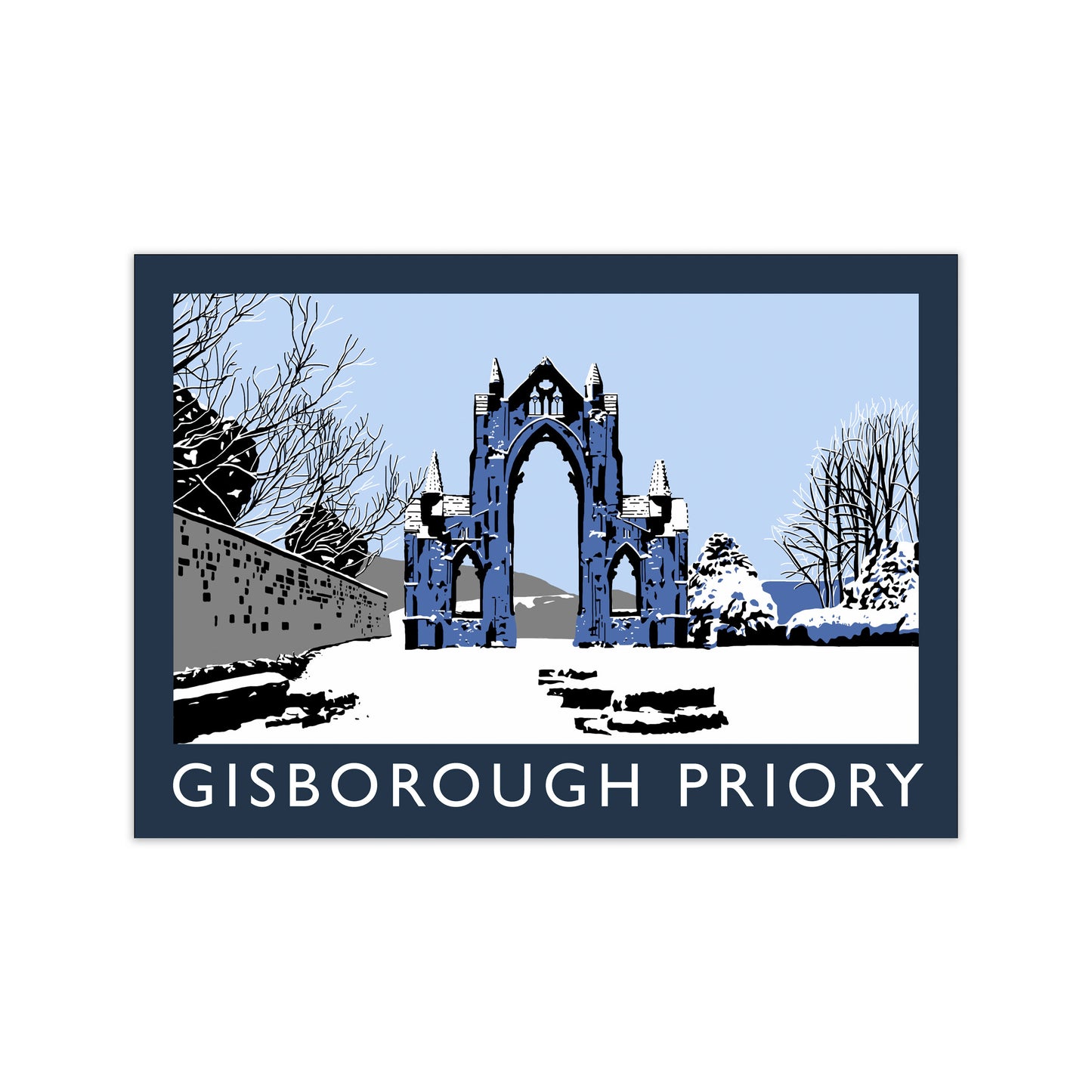 Gisborough Priory In Snow by Richard O'Neill