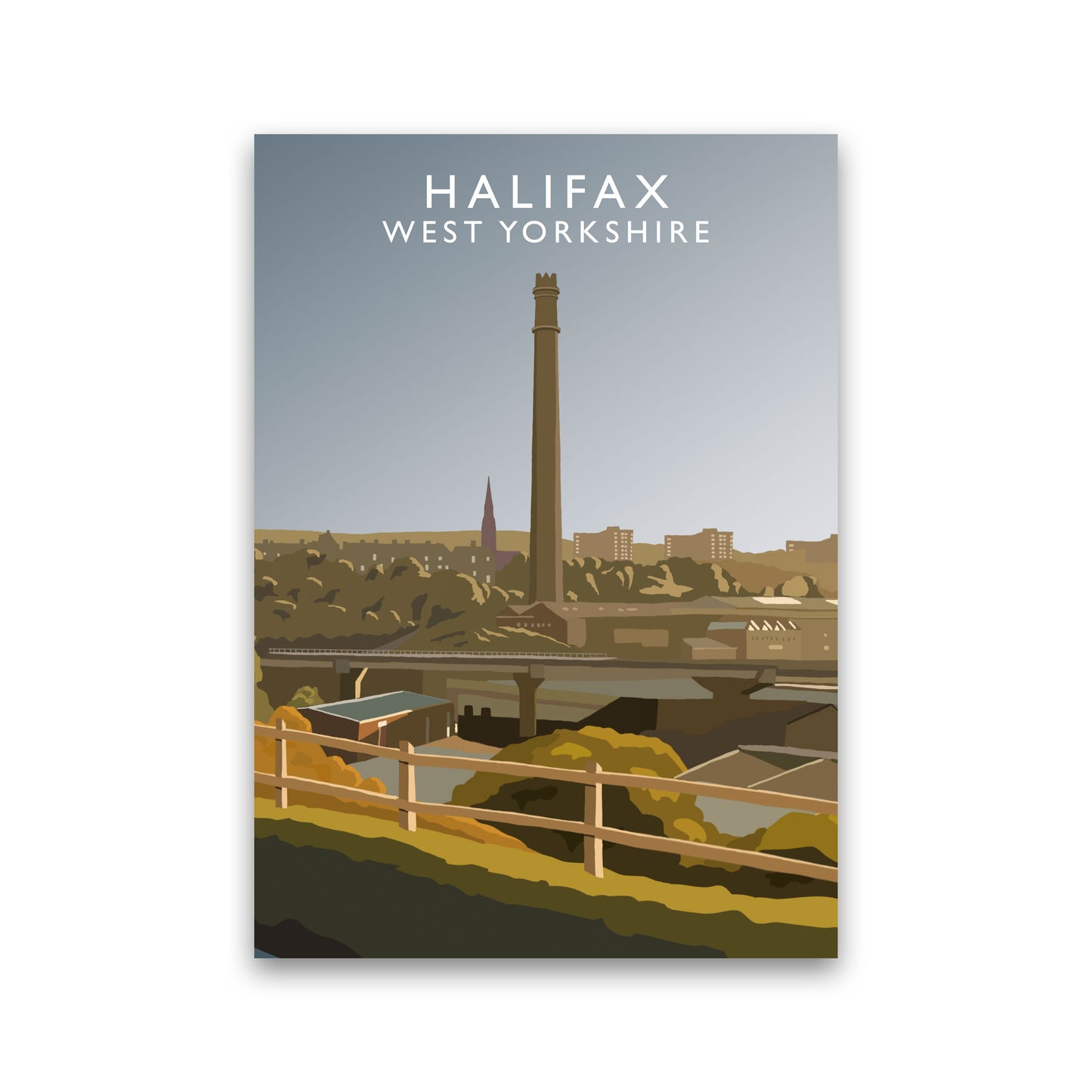 Halifax West Yorkshire Portrait  Framed Digital Art Print by Richard O'Neill