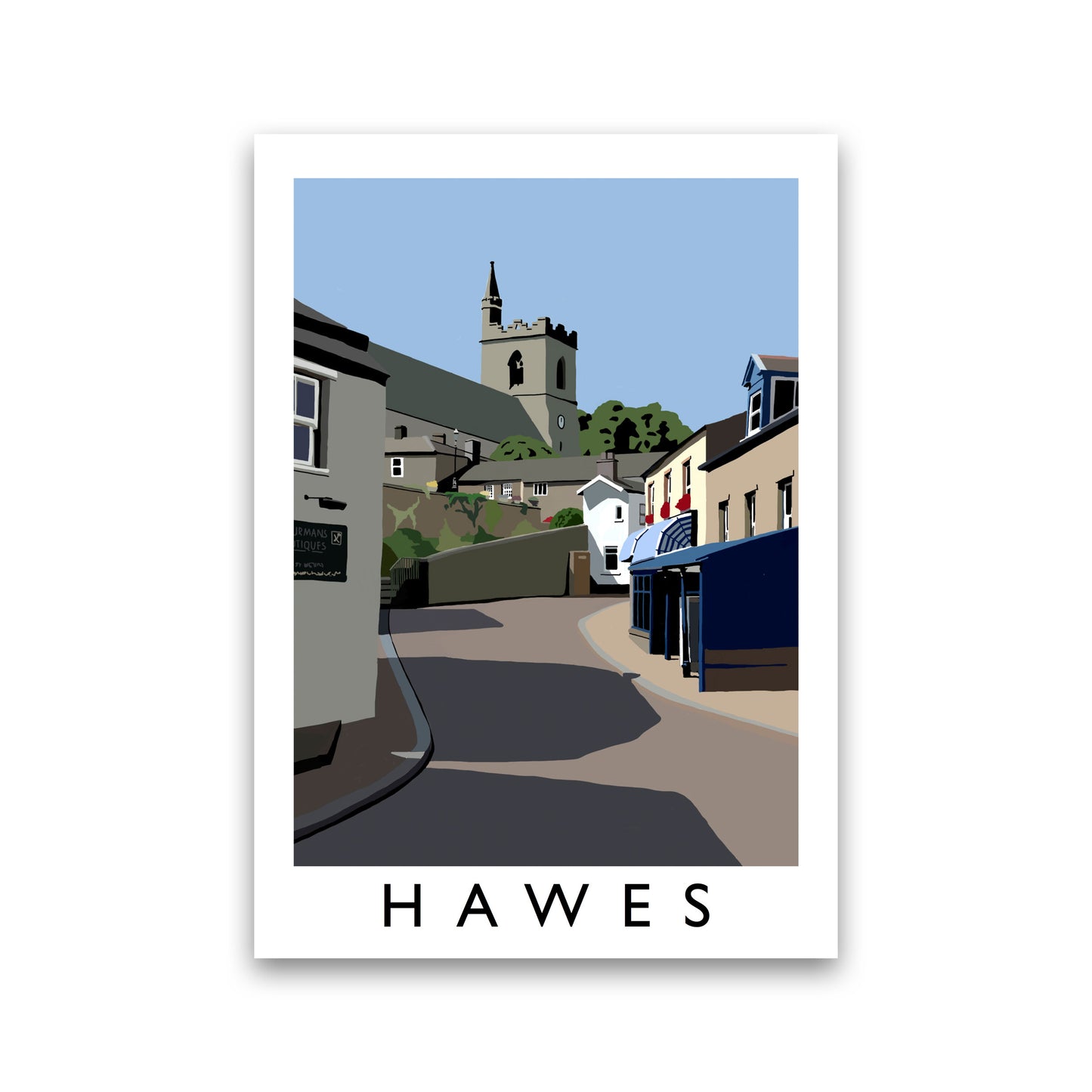 Hawes Travel Art Print by Richard O'Neill, Framed Wall Art