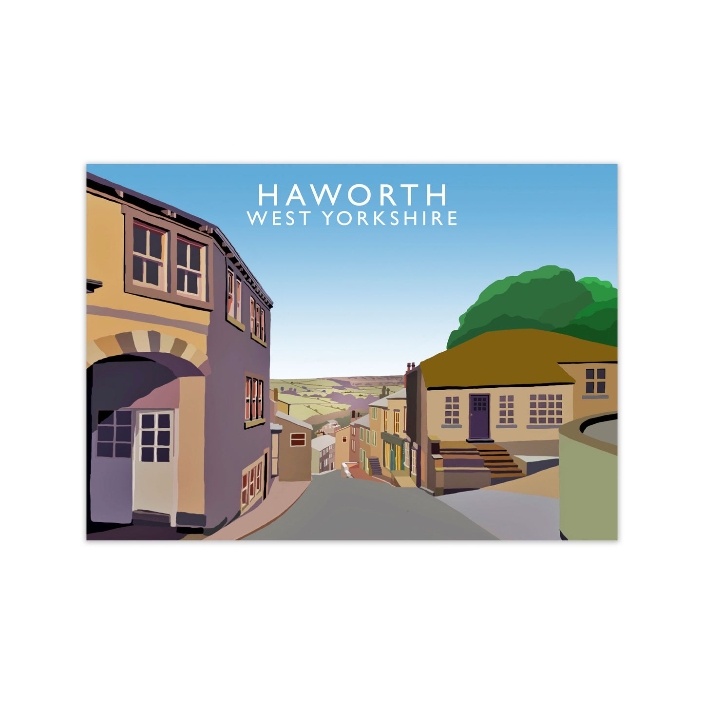 Haworth West Yorkshire Framed Digital Art Print by Richard O'Neill