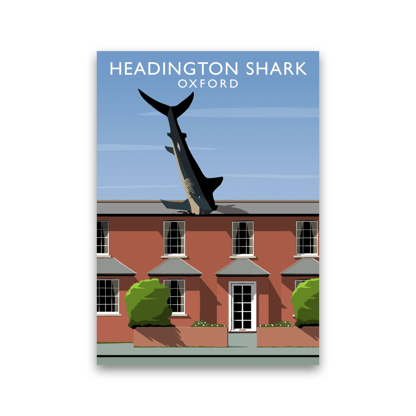 Headington Shark Oxford Framed Digital Art Print by Richard O'Neill