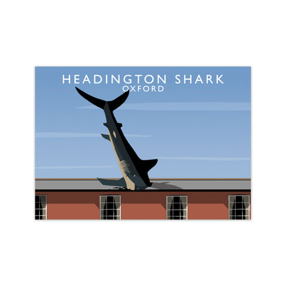 Headington Shark Oxford Travel Art Print by Richard O'Neill, Framed Wall Art