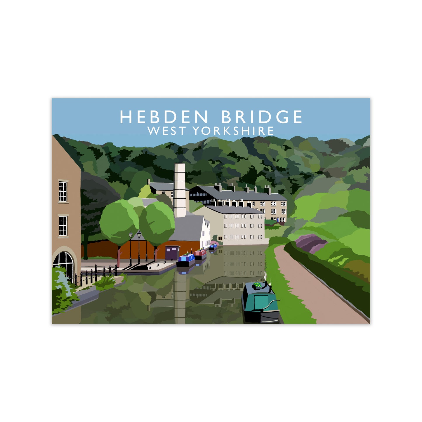 Hebden Bridge West Yorkshire Travel Art Print by Richard O'Neill