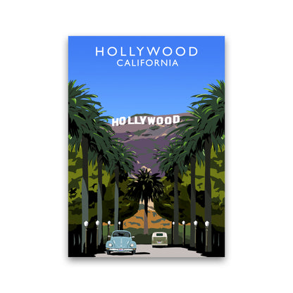 Hollywood California Travel Art Print by Richard O'Neill, Framed Wall Art