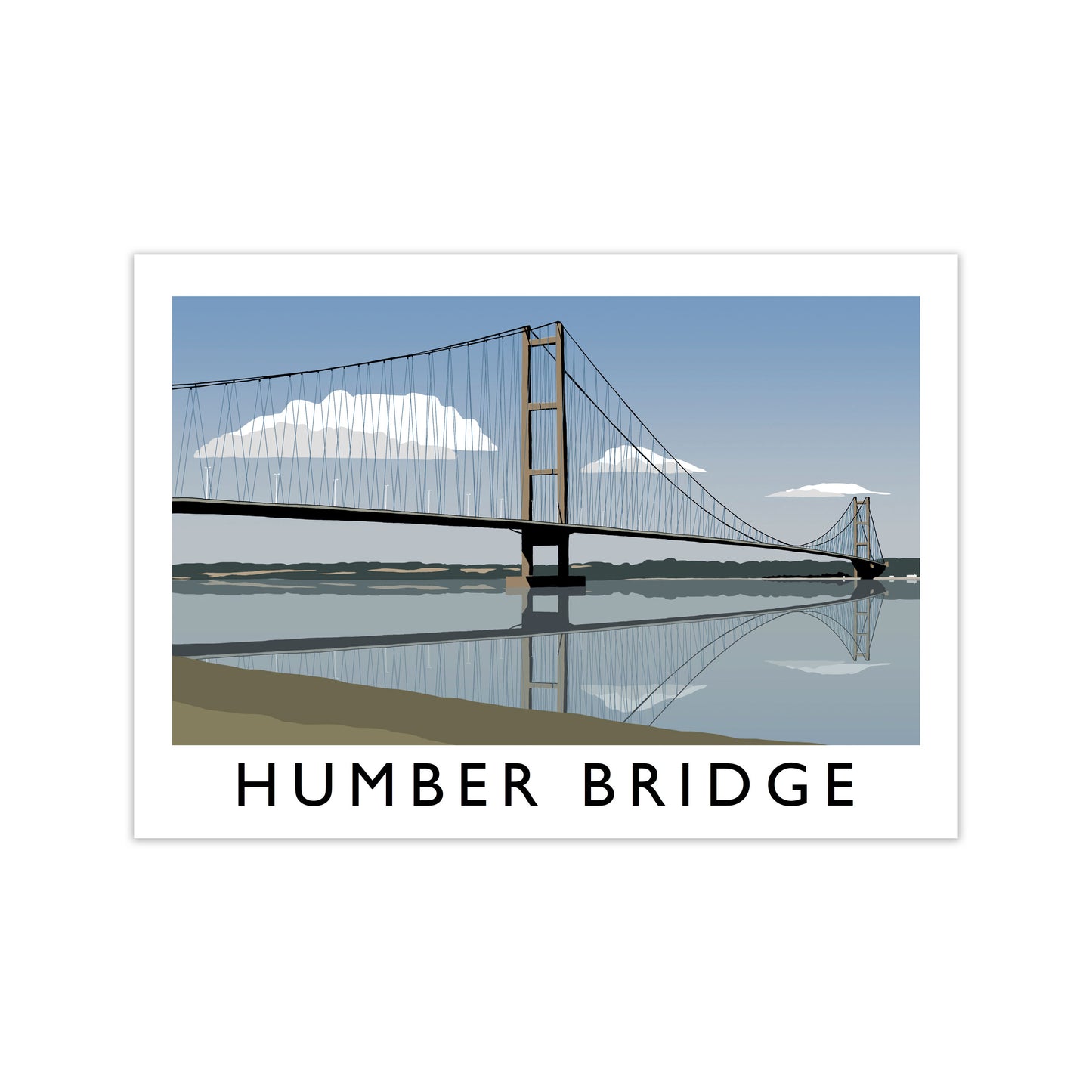 Humber Bridge Framed Digital Art Print by Richard O'Neill