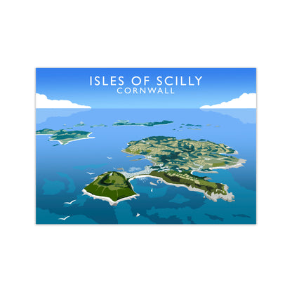 Isles of Scilly Cornwall Framed Digital Art Print by Richard O'Neill