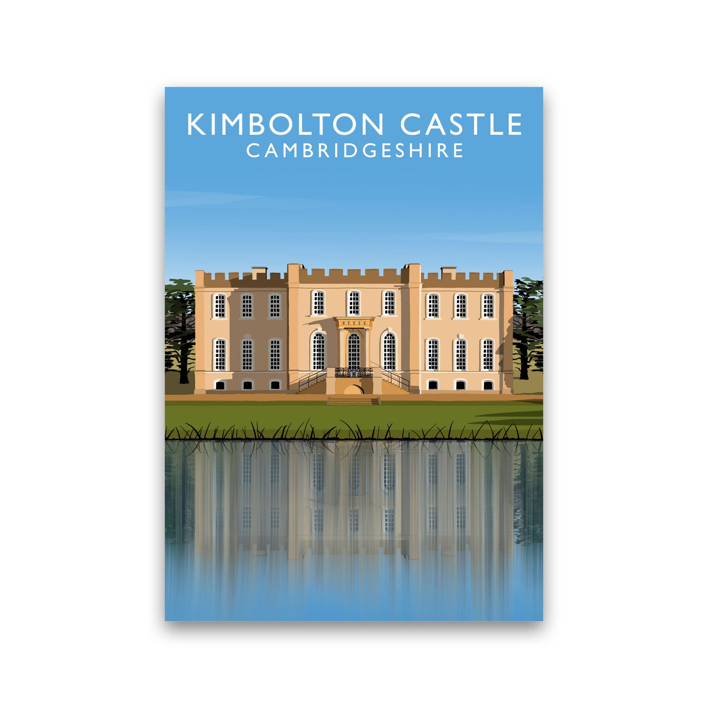 Kimbolton Castle Cambridgeshire Portrait Travel Art Print by Richard O'Neill