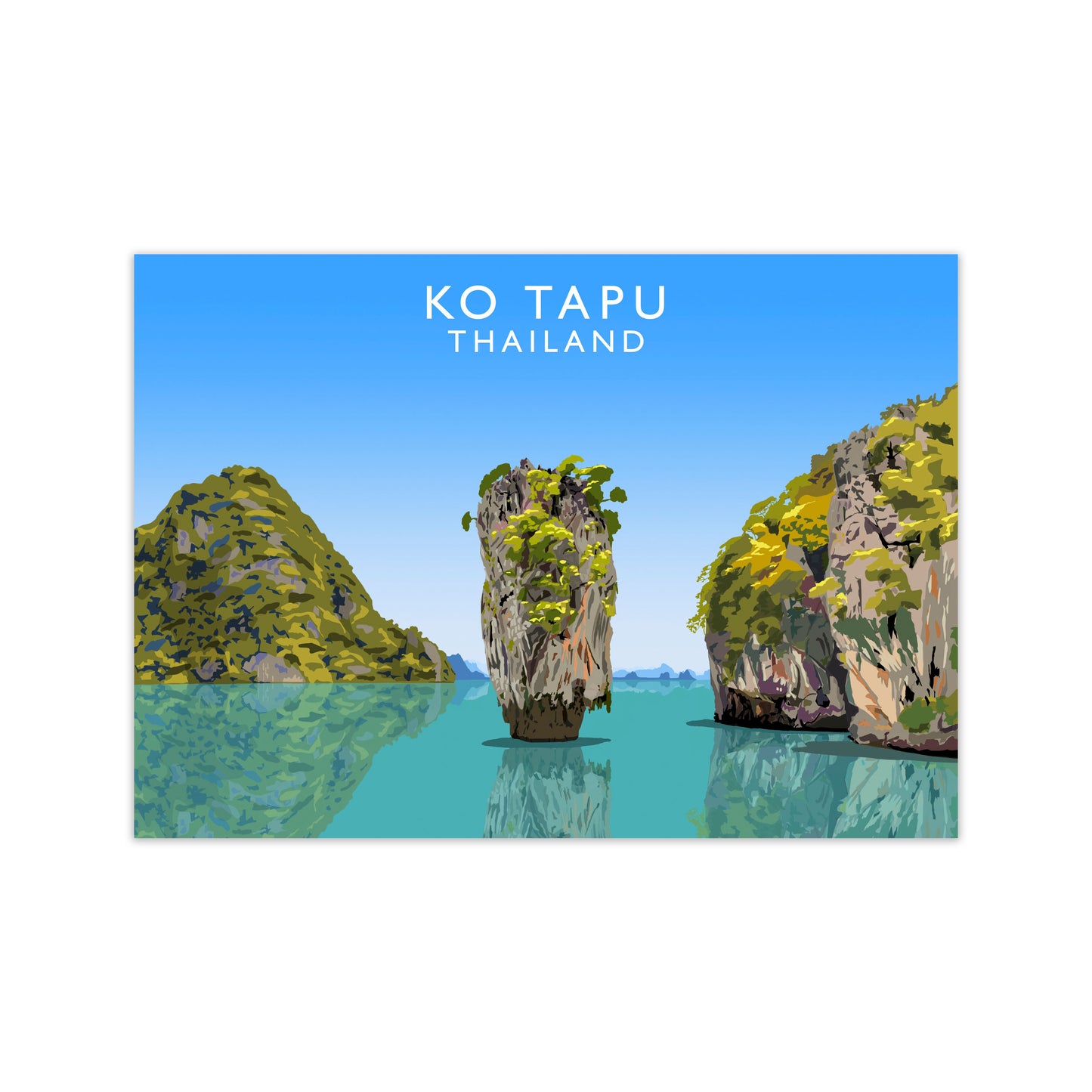 Ko Tapu Thailand Travel Art Print by Richard O'Neill, Framed Wall Art