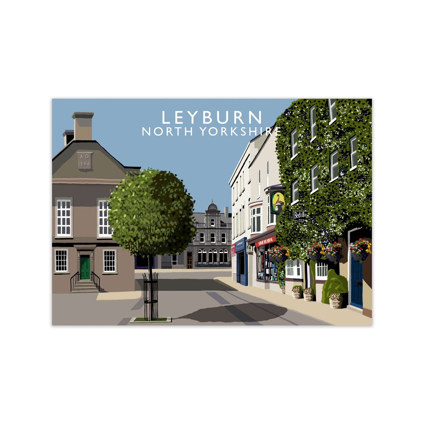 Leyburn North Yorkshire Framed Digital Art Print by Richard O'Neill