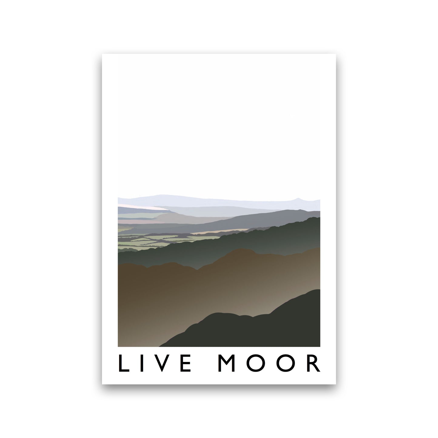 Live Moor Travel Art Print by Richard O'Neill, Framed Wall Art