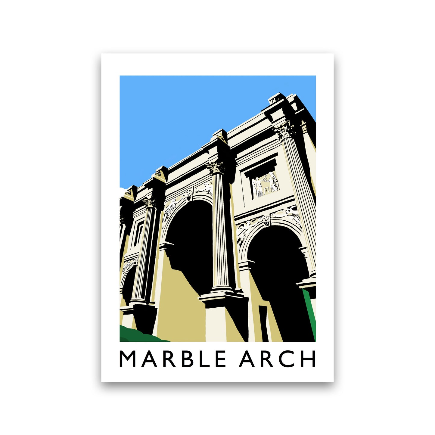 Marble Arch Travel Art Print by Richard O'Neill, Framed Wall Art