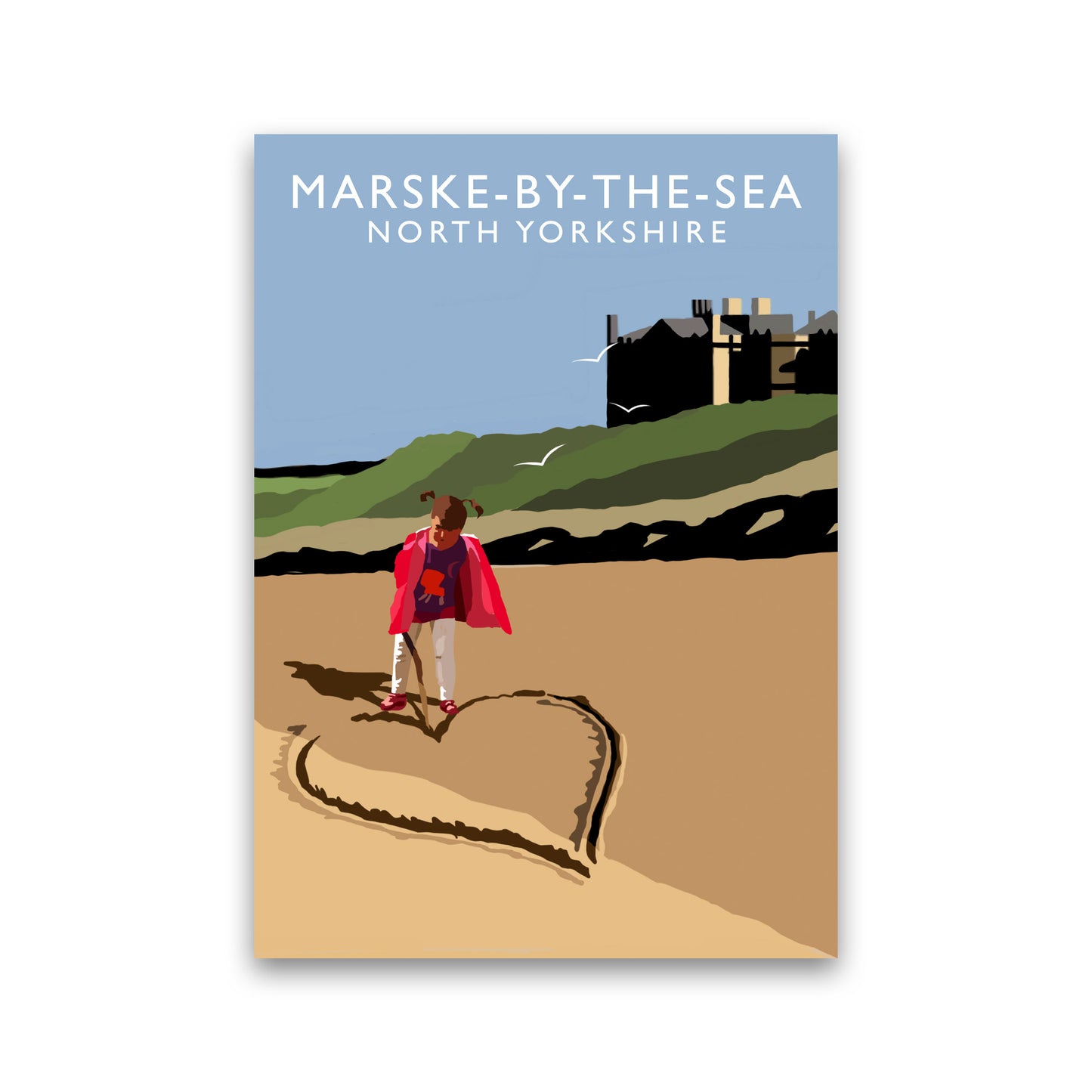 Marske-By-The-Sea2 Portrait  North Yorkshire Travel Art Print by Richard O'Neill