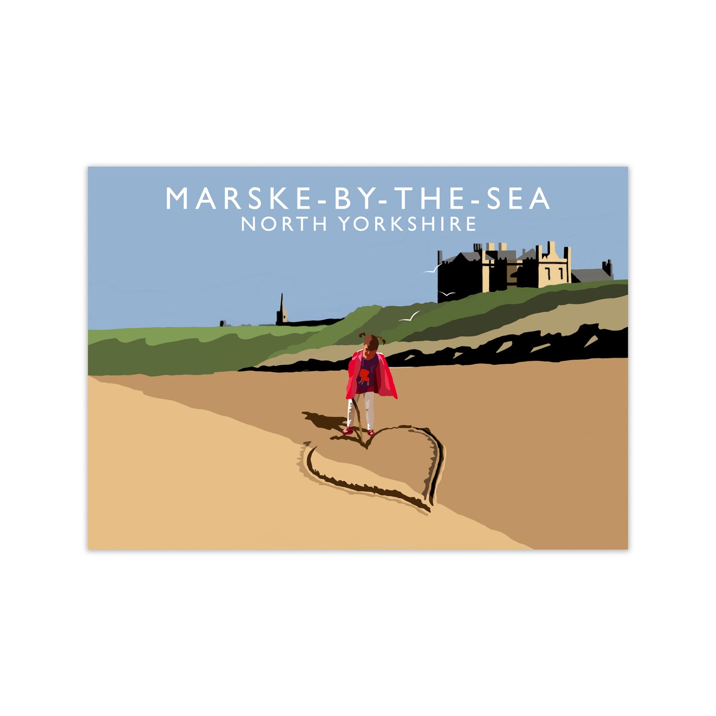 Marske-By-The-Sea North Yorkshire Travel Art Print by Richard O'Neill