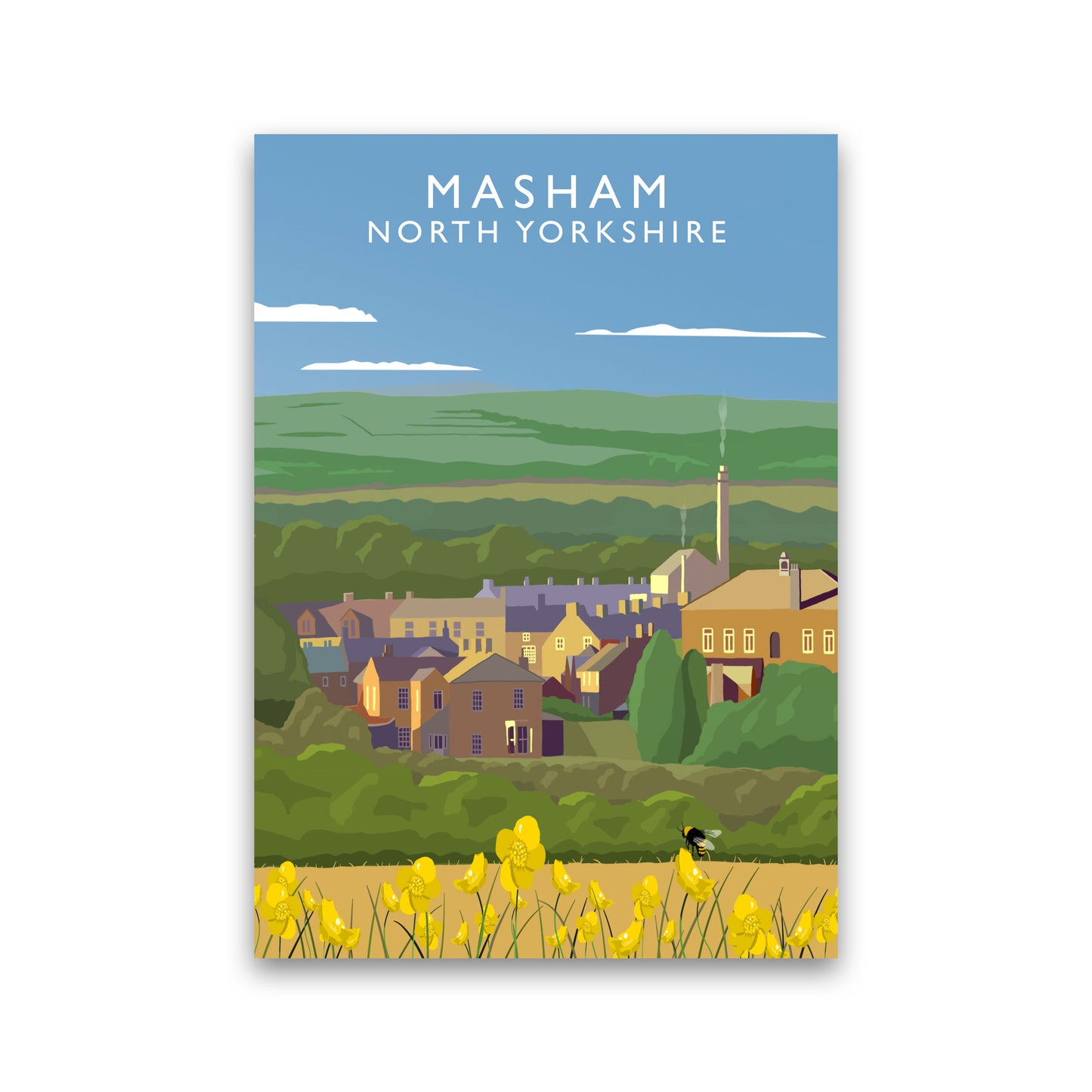 Masham North Yorkshire Framed Digital Art Print by Richard O'Neill