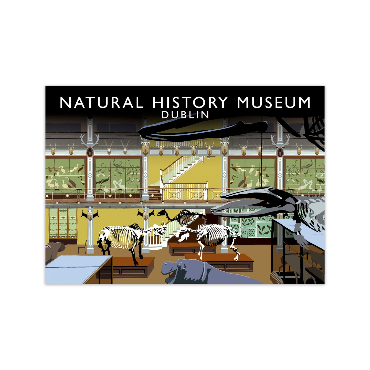 Natural History Museum Dublin Art Print by Richard O'Neill, Framed Wall Art