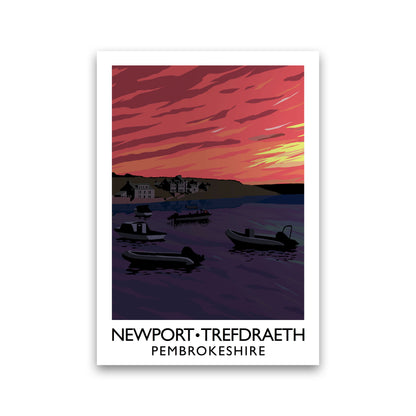 Newport Trefdraeth Pembrokeshire Portrait Travel Art Print by Richard O'Neill