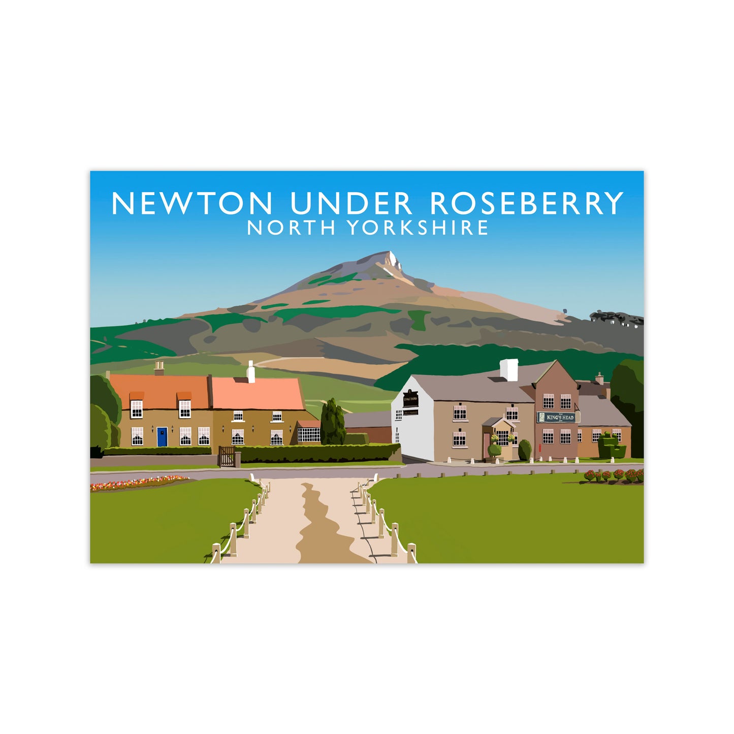 Newton Under Roseberry North Yorkshire Digital Art Print by Richard O'Neill