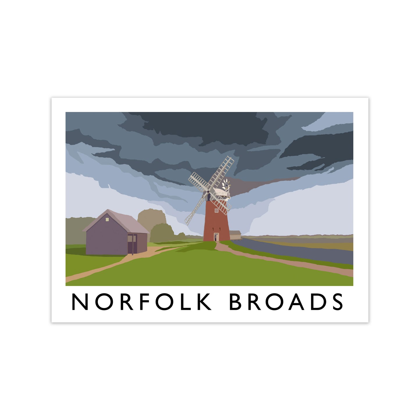 Norfolk Broads Framed Digital Art Print by Richard O'Neill