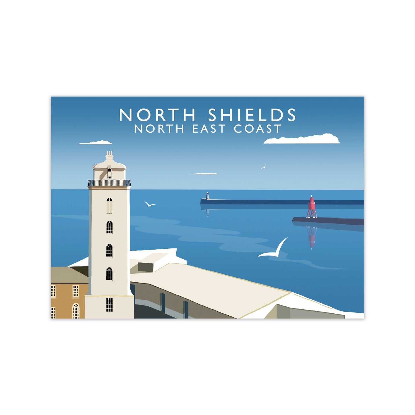 North Shields East Coast Travel Art Print by Richard O'Neill