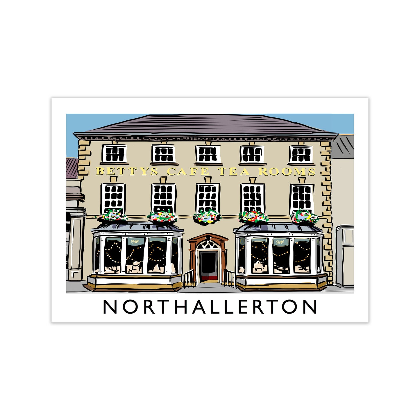 Northallerton Travel Art Print by Richard O'Neill, Framed Wall Art