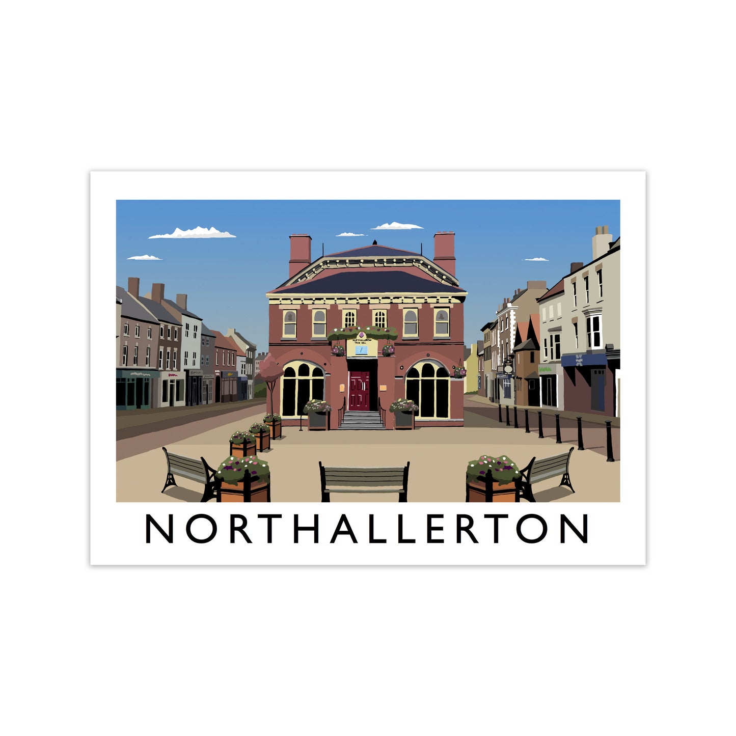 Northallerton2 Framed Digital Art Print by Richard O'Neill