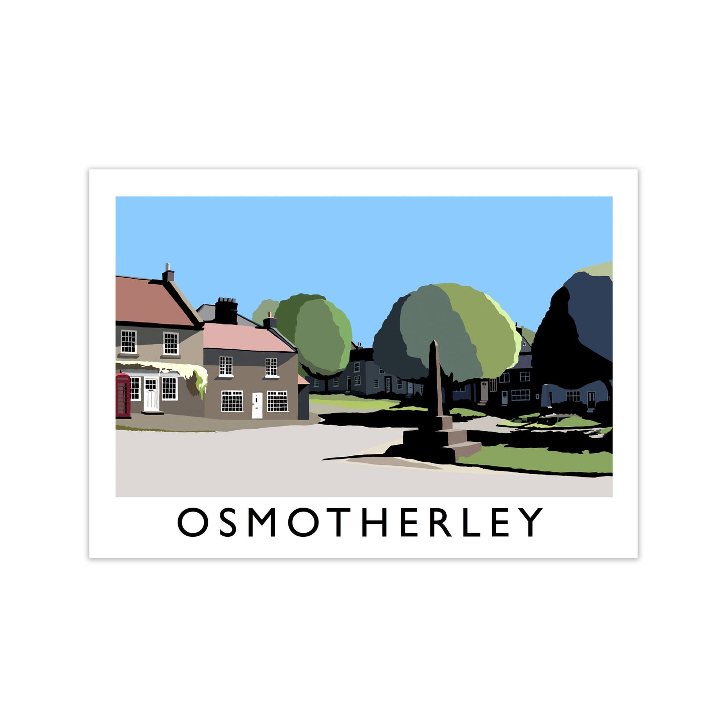 Osmotherley Travel Art Print by Richard O'Neill, Framed Wall Art