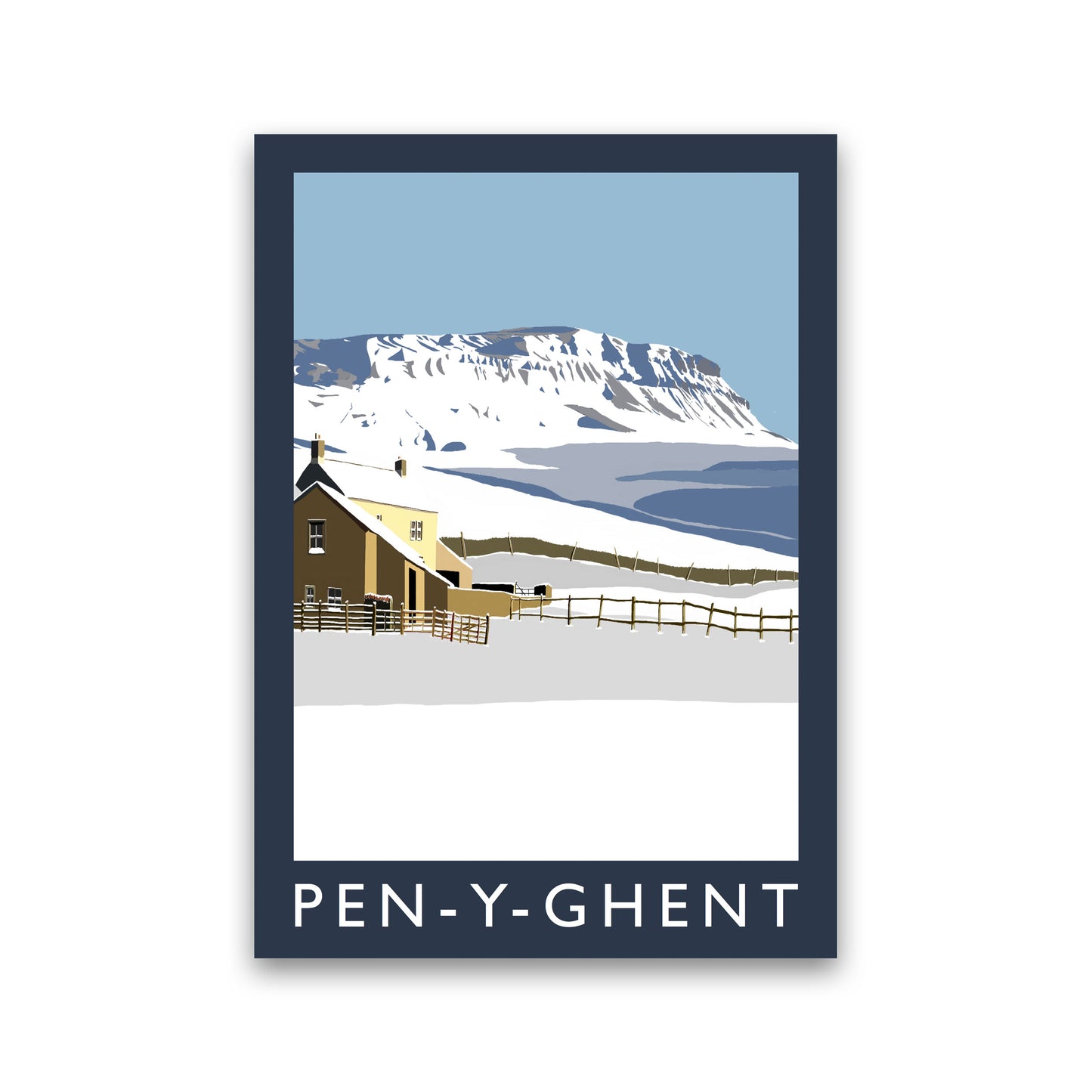 Pen-Y-Ghent Travel Art Print by Richard O'Neill, Framed Wall Art