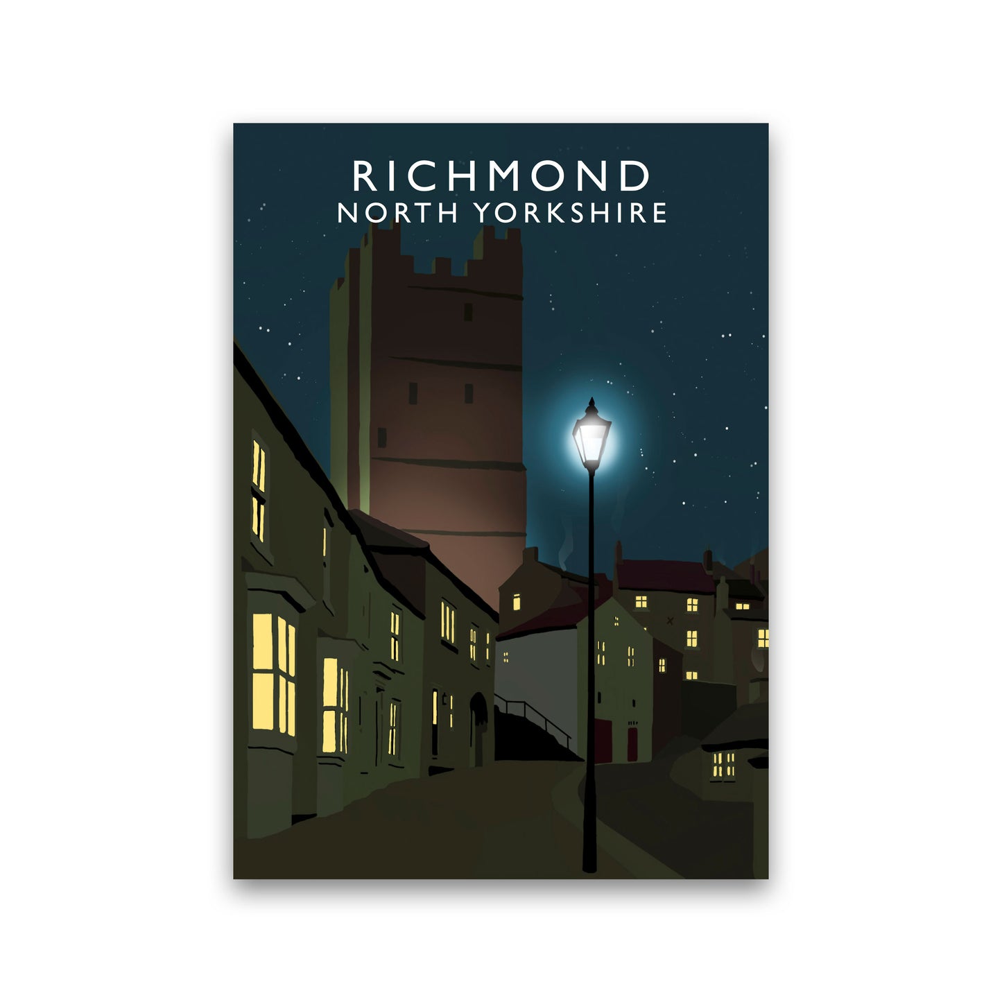 Richmond North Yorkshire  Portrait Travel Art Print by Richard O'Neill