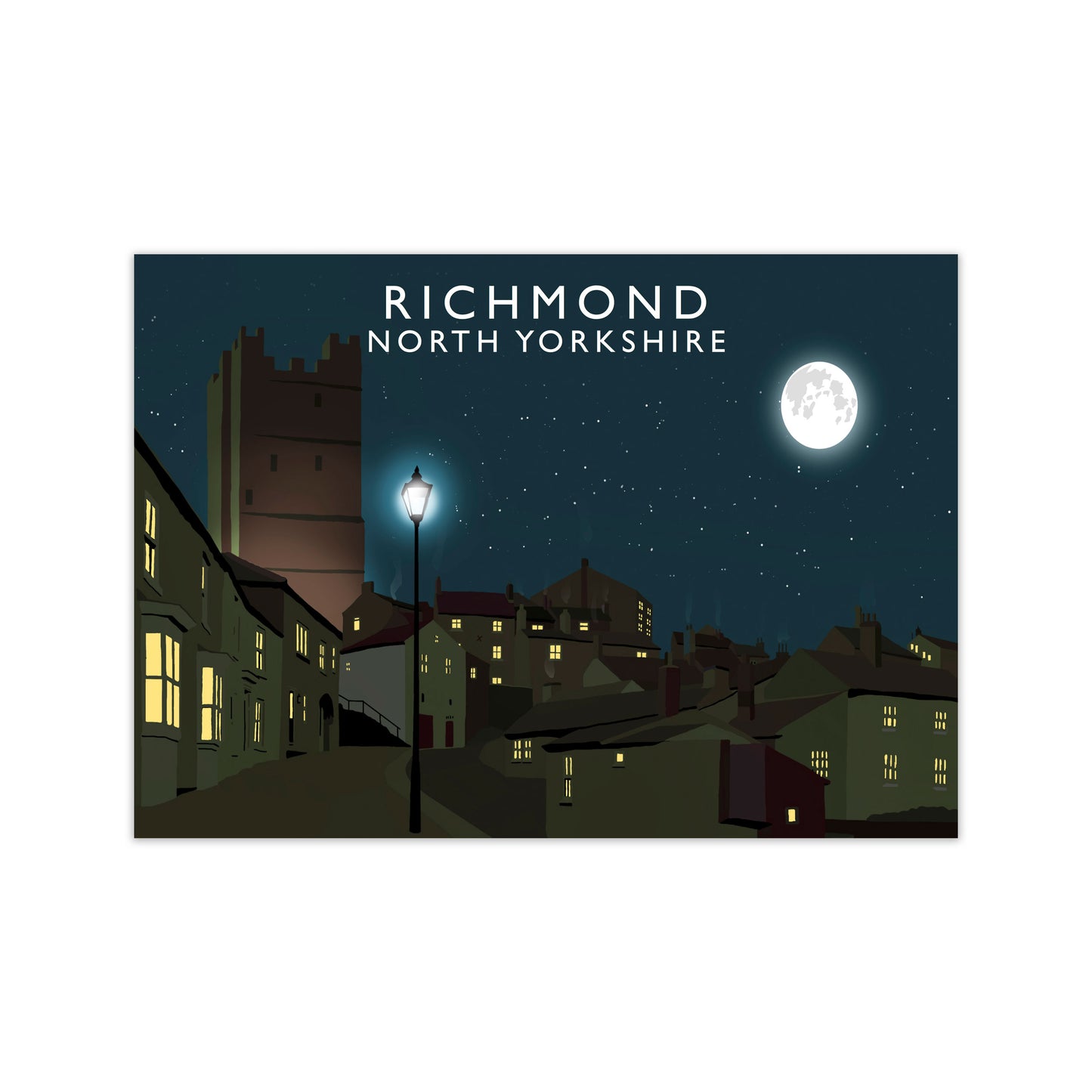 Richmond North Yorkshire Travel Art Print by Richard O'Neill