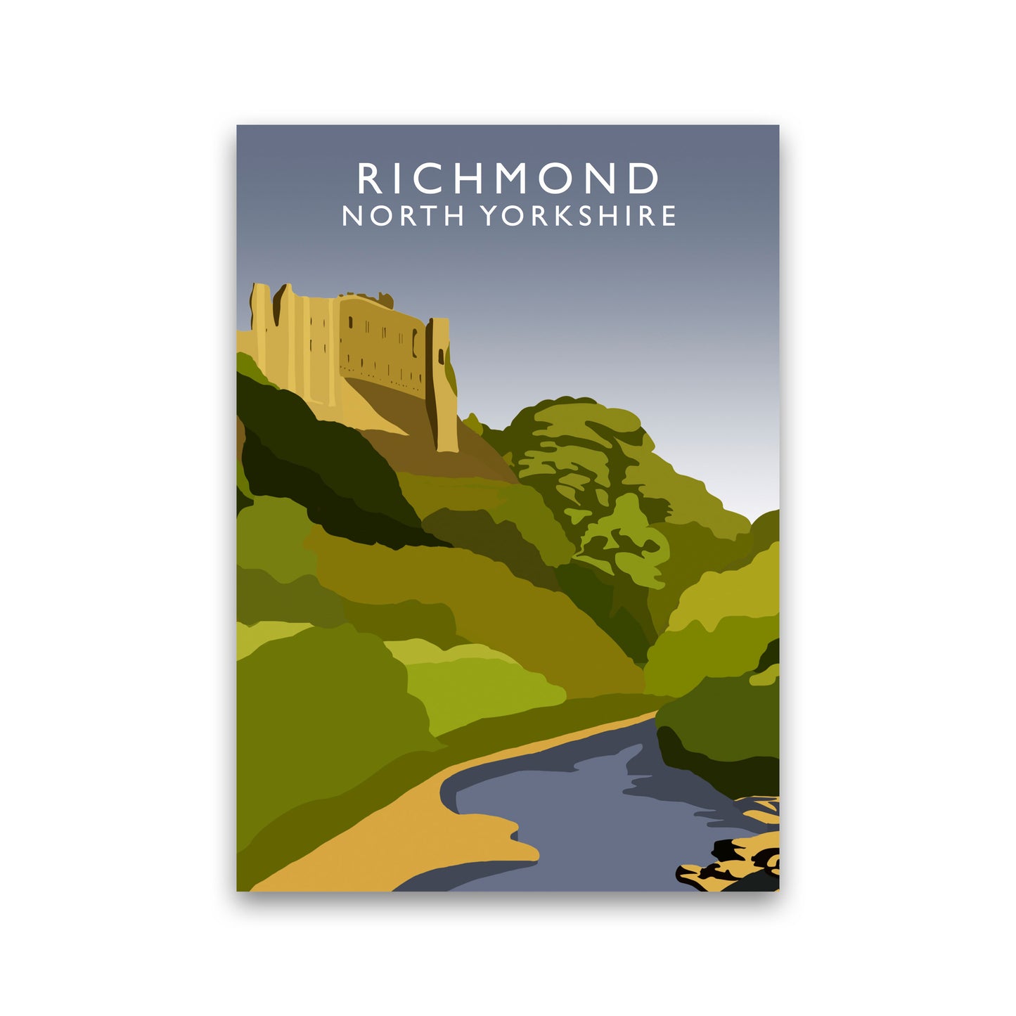 Richmond2  North Yorkshire Portrait Travel Art Print by Richard O'Neill