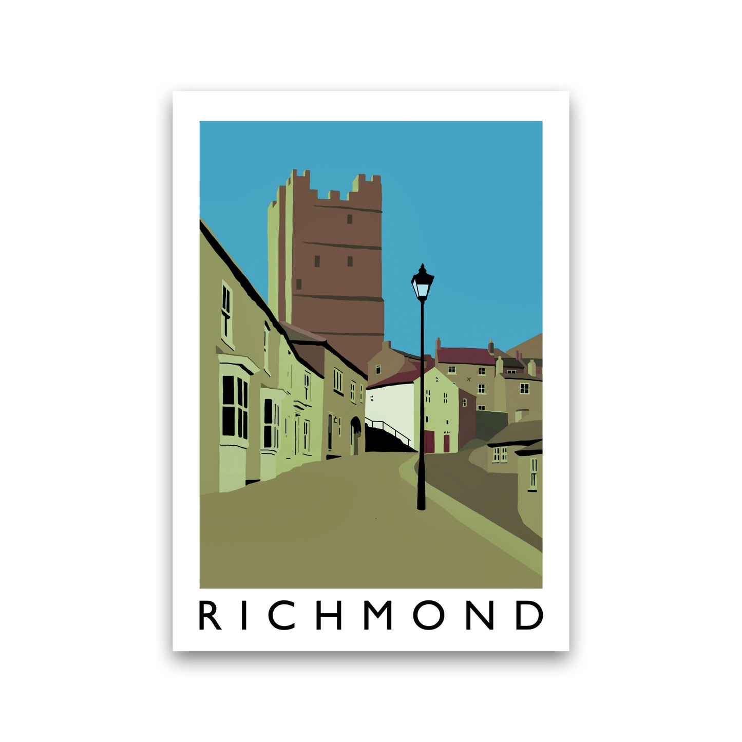 Richmond  PortyraitTravel Art Print by Richard O'Neill, Framed Wall Art