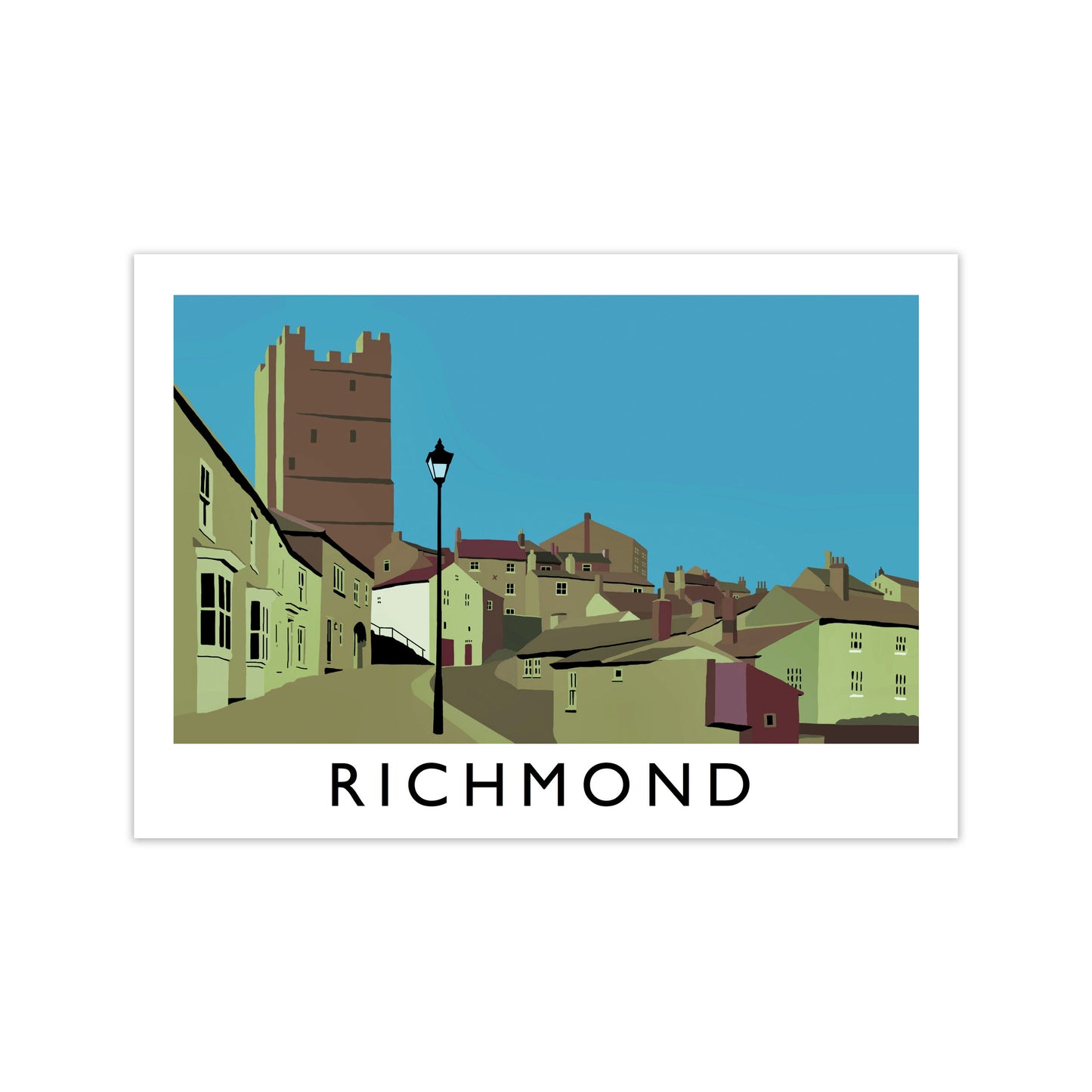 Richmond Travel Art Print by Richard O'Neill, Framed Wall Art