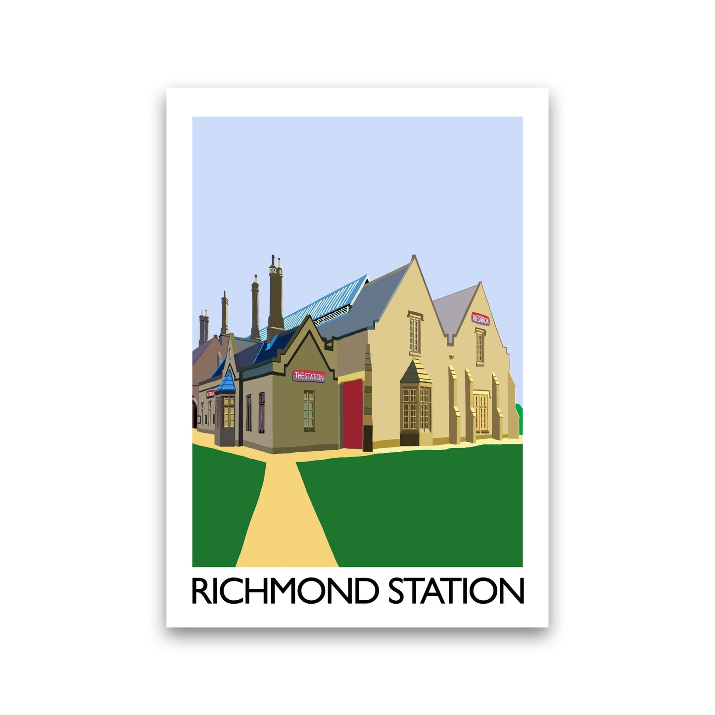 Richmond Station Digital Art Print by Richard O'Neill, Framed Wall Art