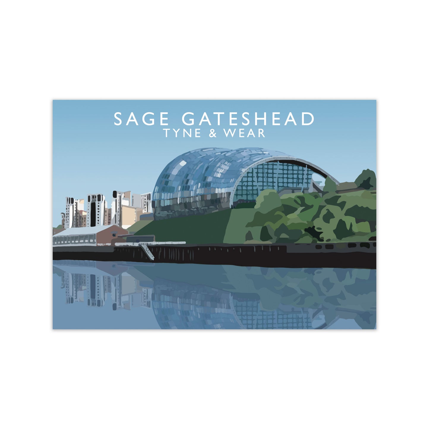 Sage Gateshead Tyne & Wear Travel Art Print by Richard O'Neill