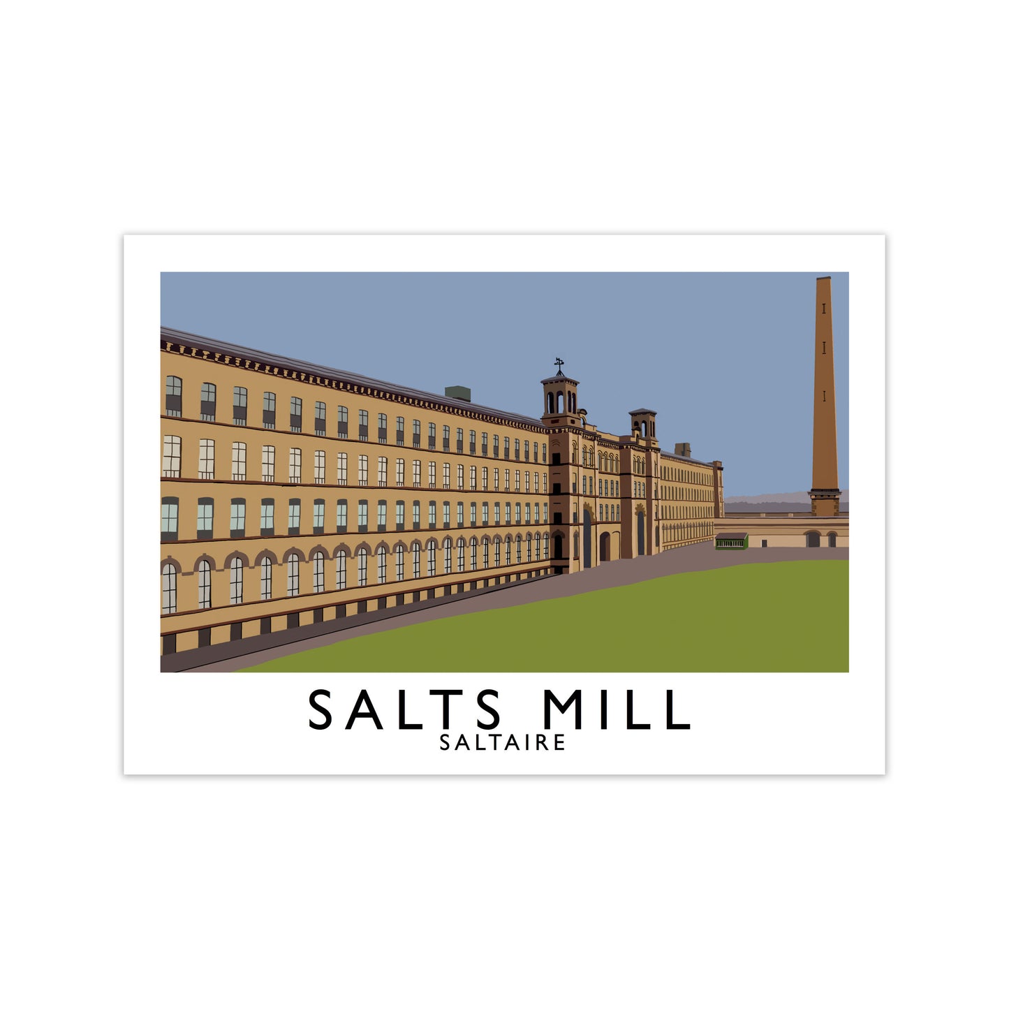 Salts Mill Travel Art Print by Richard O'Neill, Framed Wall Art