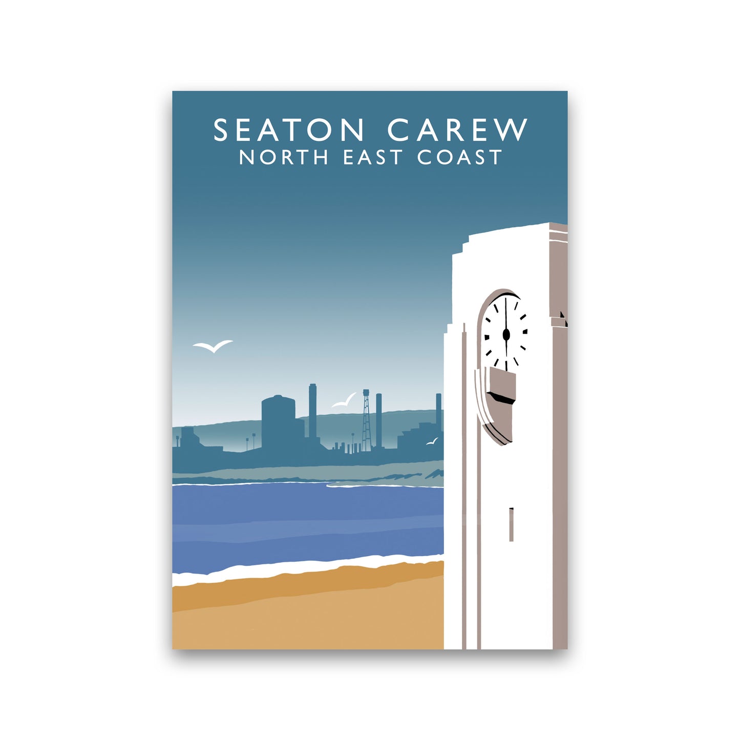 Seaton Carew Portrait North East Coast Travel Art Print by Richard O'Neill