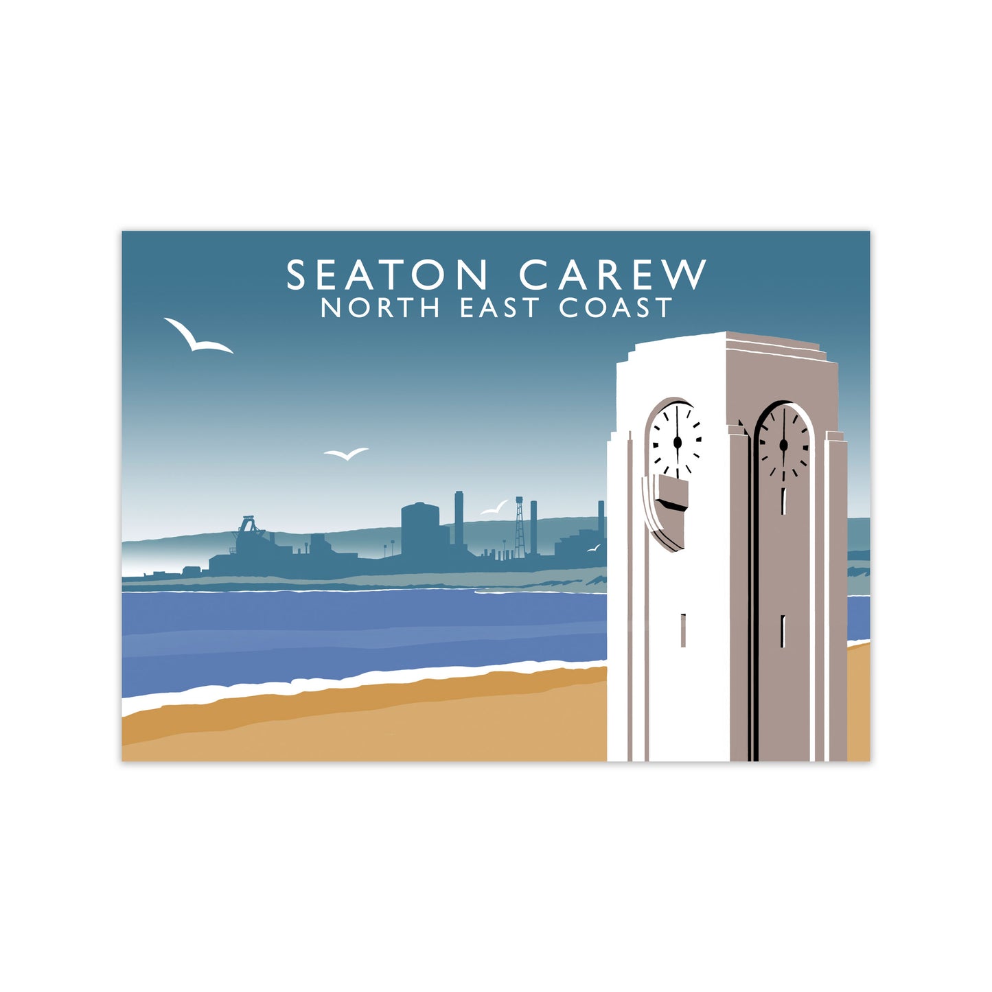 Seaton Carew North East Coast Travel Art Print by Richard O'Neill